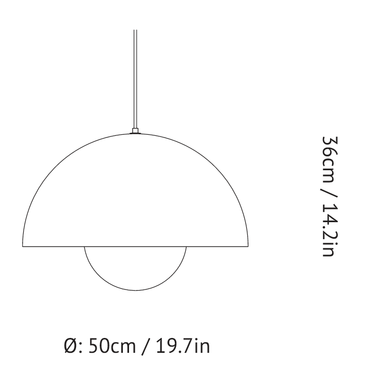 &Tradition, Flowerpot Pendant VP2, Grey Beige, Pendant, Verner Panton