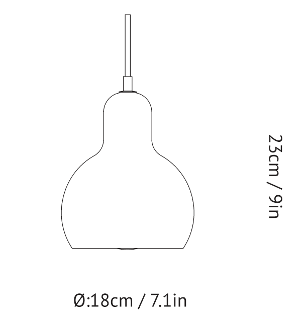 &Tradition, Mega Bulb Pendant SR2 Silver Lustre, Pendant,