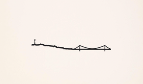 The Line, 7.5" City Skyline Silhouette Mini, Decorative,