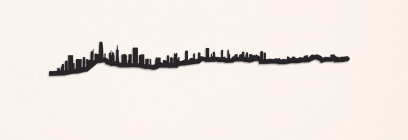 The Line, 7.5" City Skyline Silhouette Mini, Decorative,