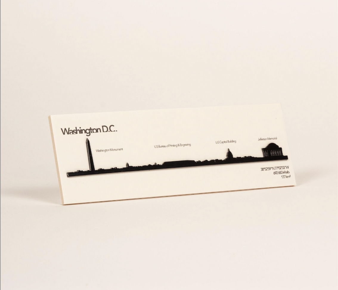 The Line, 7.5" City Skyline Silhouette Mini, Decorative,