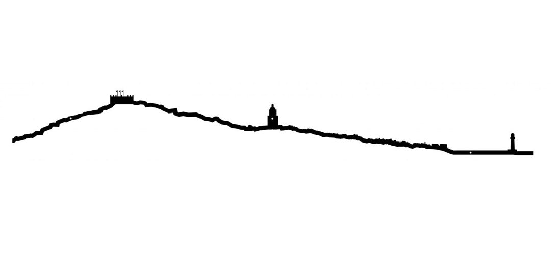 The Line, 19.5" City Skyline Silhouette, Shanghai, Decorative,