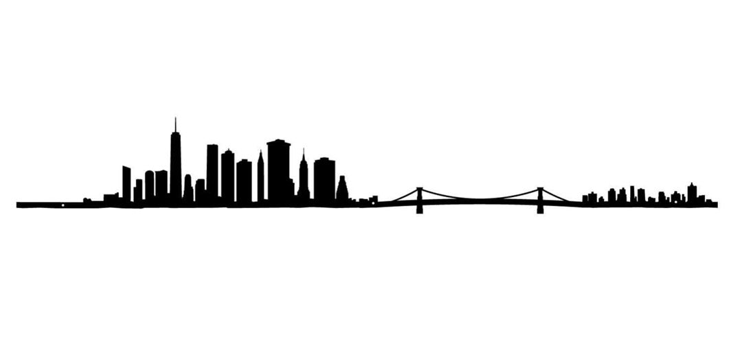 The Line, 19.5" City Skyline Silhouette, Venice, Decorative,