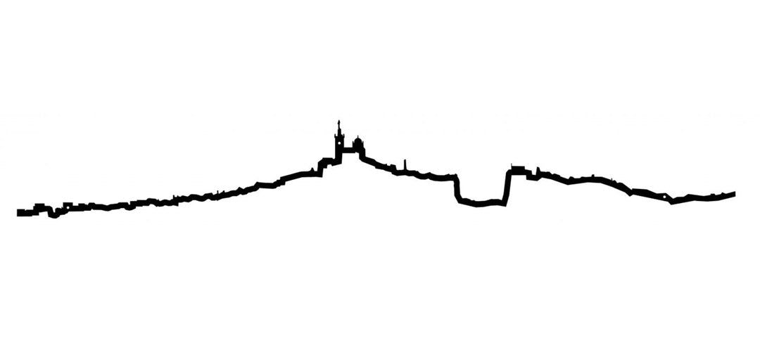 The Line, 19.5" City Skyline Silhouette, Milan, Decorative,