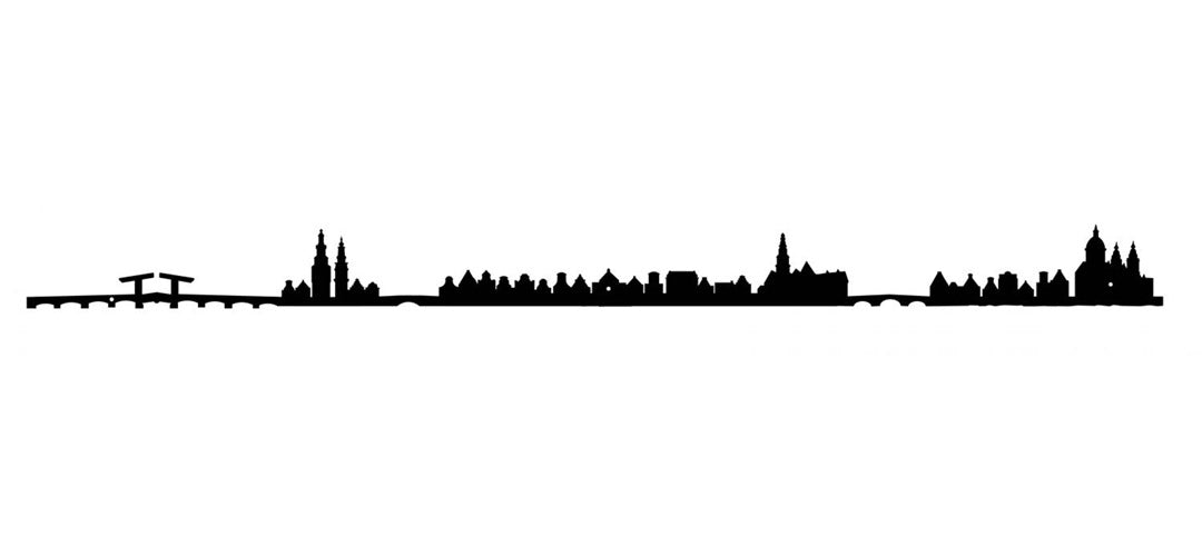 The Line, 19.5" City Skyline Silhouette, Berlin, Decorative,