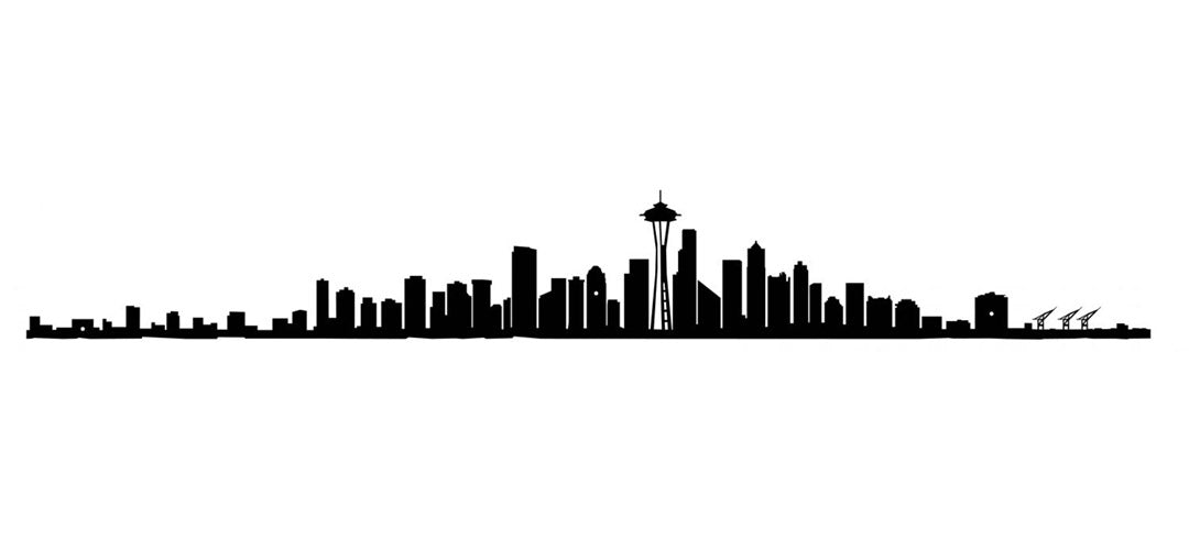 The Line, 19.5" City Skyline Silhouette, San Francisco view 2 (Presidio + Golden gate), Decorative,