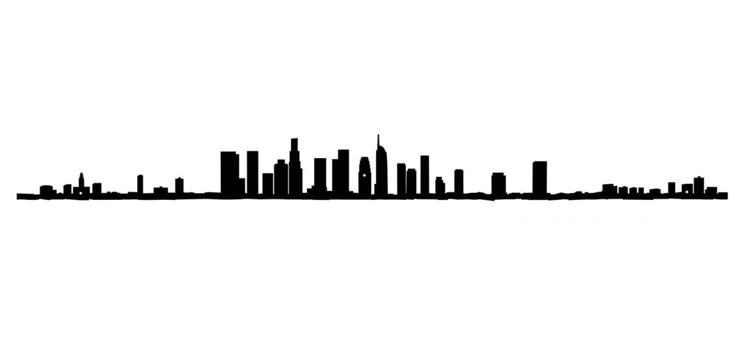 The Line, 19.5" City Skyline Silhouette, Madrid, Decorative,