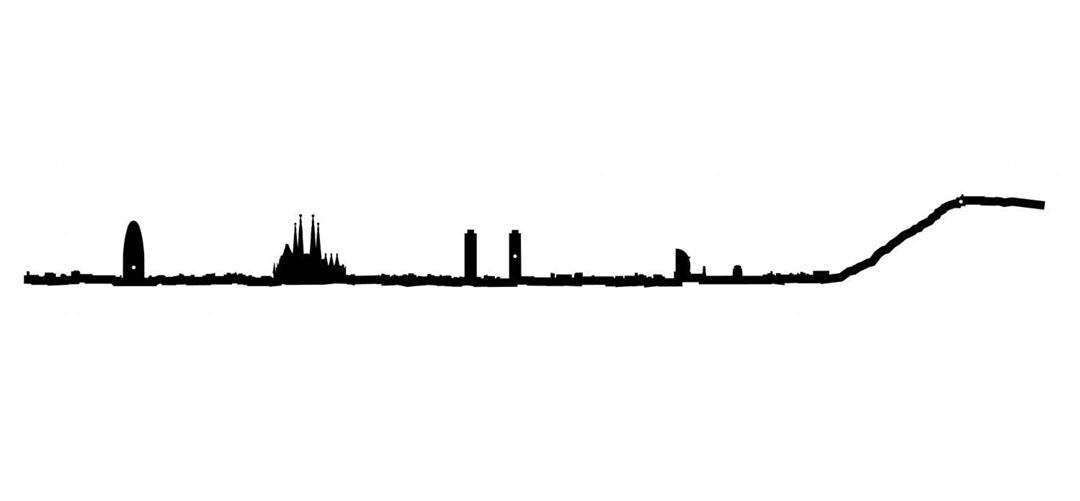 The Line, 19.5" City Skyline Silhouette, Dubai, Decorative,