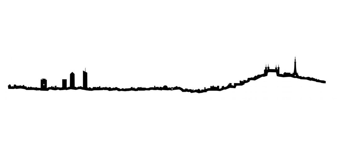 The Line, 19.5" City Skyline Silhouette, Marseille, Decorative,