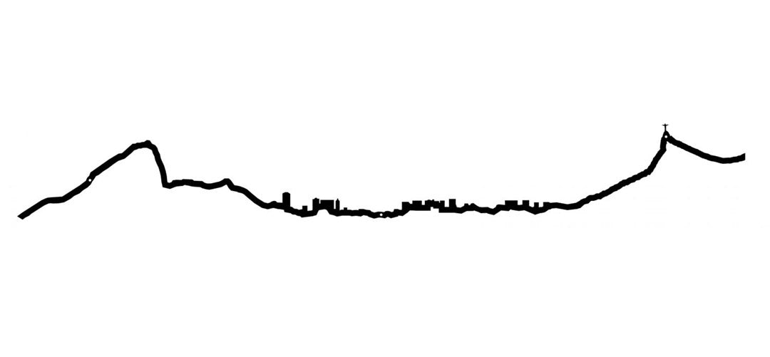 The Line, 19.5" City Skyline Silhouette, Rio, Decorative,