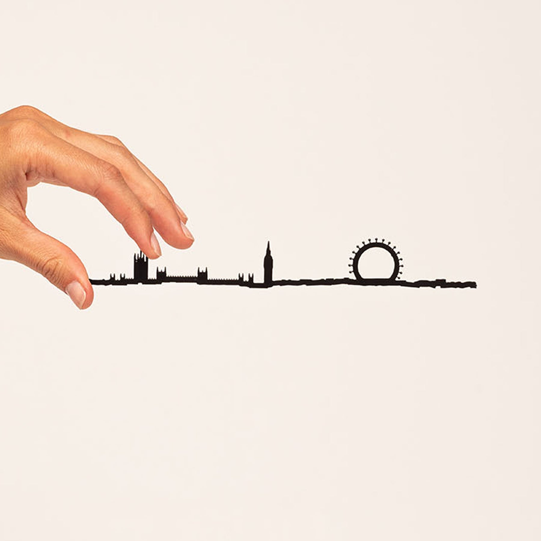 The Line, 7.5" City Skyline Silhouette Mini, San Francisco view 2 (Presidio + Golden gate), Decorative,