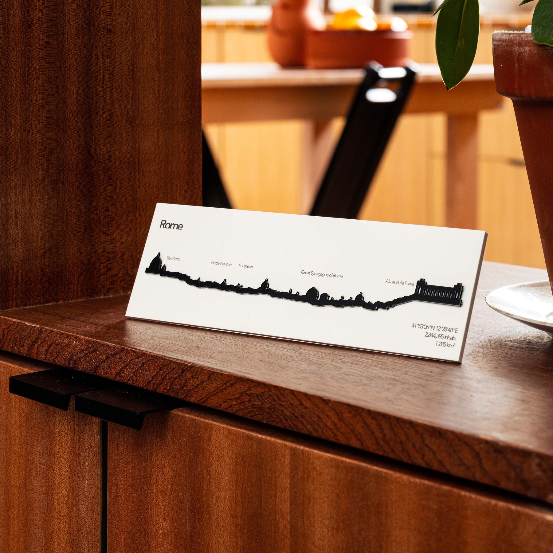 The Line, 7.5" City Skyline Silhouette Mini, Decorative,