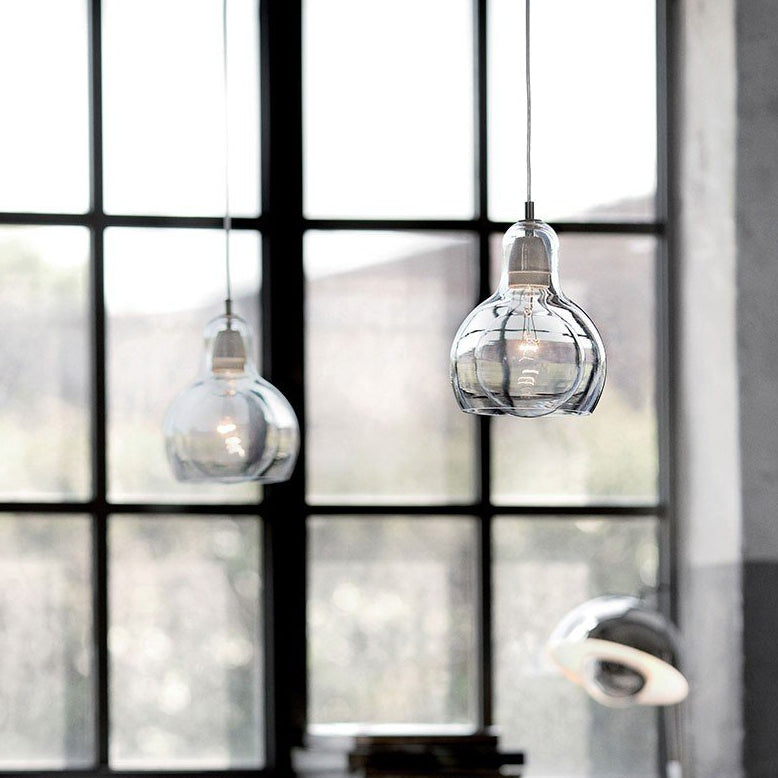 &Tradition, Mega Bulb Pendant SR2 Clear Glass, Cord Black Cord, Pendant,