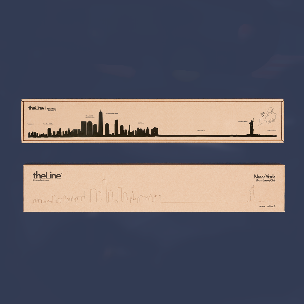 The Line, 19.5" City Skyline Silhouette, Athens, Decorative,