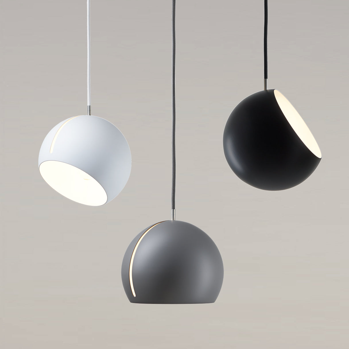 NYTA, Tilt Globe Pendant, Matte White, Pendant, Fabian Maier, Johannes Marmon and Johannes Müller, founders of NYTA,