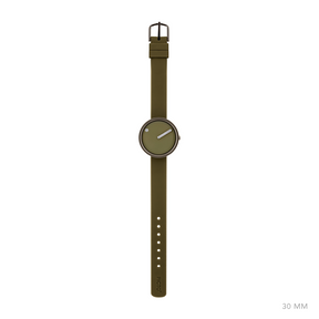 Picto, 30mm Khaki / Polished Grey, Analog Watch,