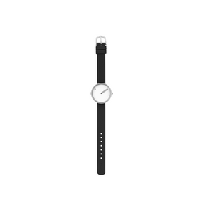 Picto, 30mm White / Polished Steel, Analog Watch,