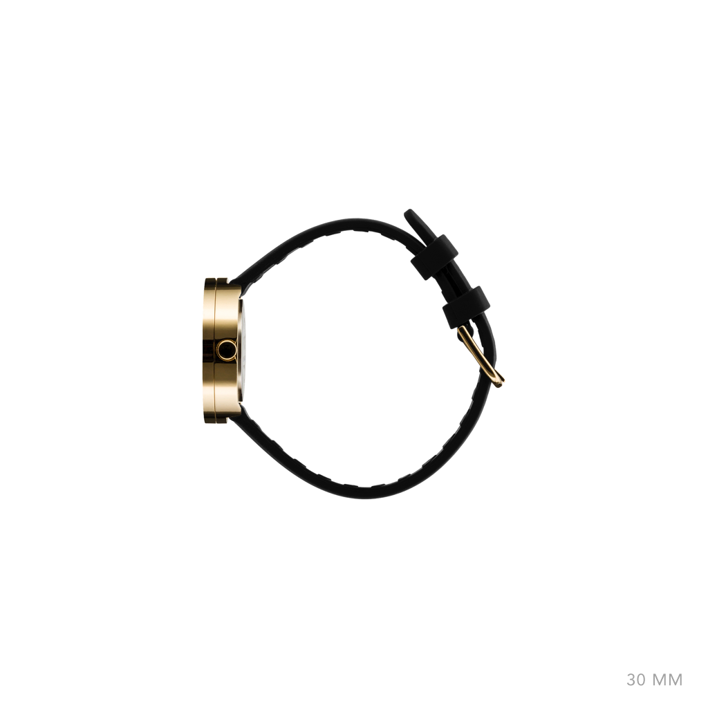 Picto, Picto 30mm black, gold, Analog Watch,