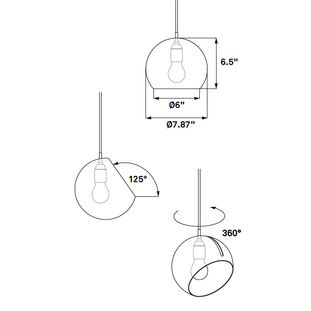 NYTA, Tilt Globe Pendant, Pendant,