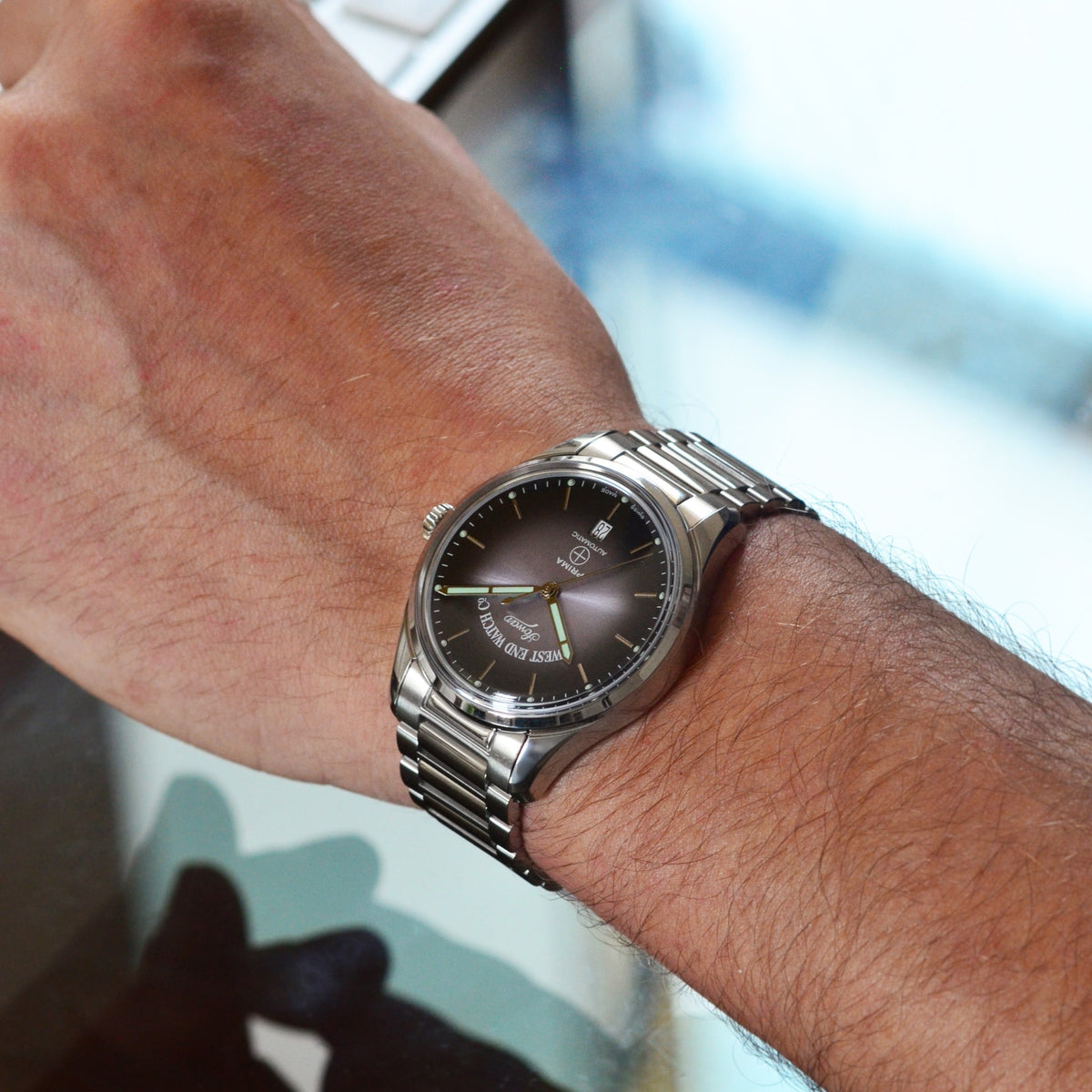 West End Watch Co., Sowar Steel Grey Dial, Analog Watch,