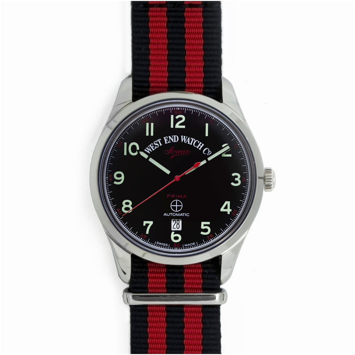 West End Watch Co., Sowar Prima Black Dial, Analog Watch, Droz family,
