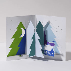 IC Design, Gérard Lo Monaco Winter Landscape Pop Up Card, Notecard,