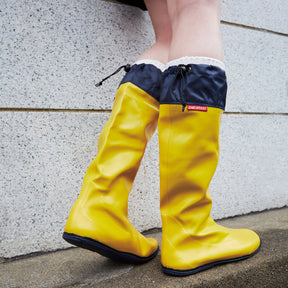 Packable Rubber Rain Boots - Yellow