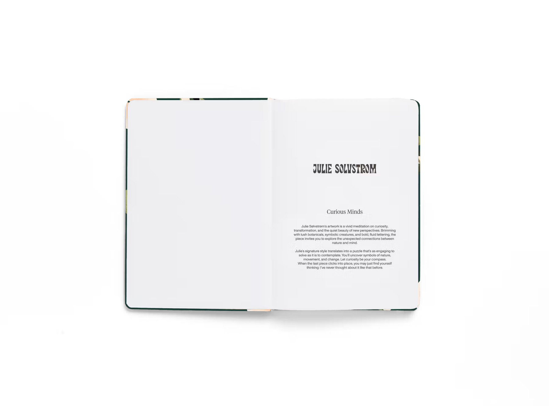 Julie Solvstrom Curious Minds A5 Hardcover Notebook - Blank