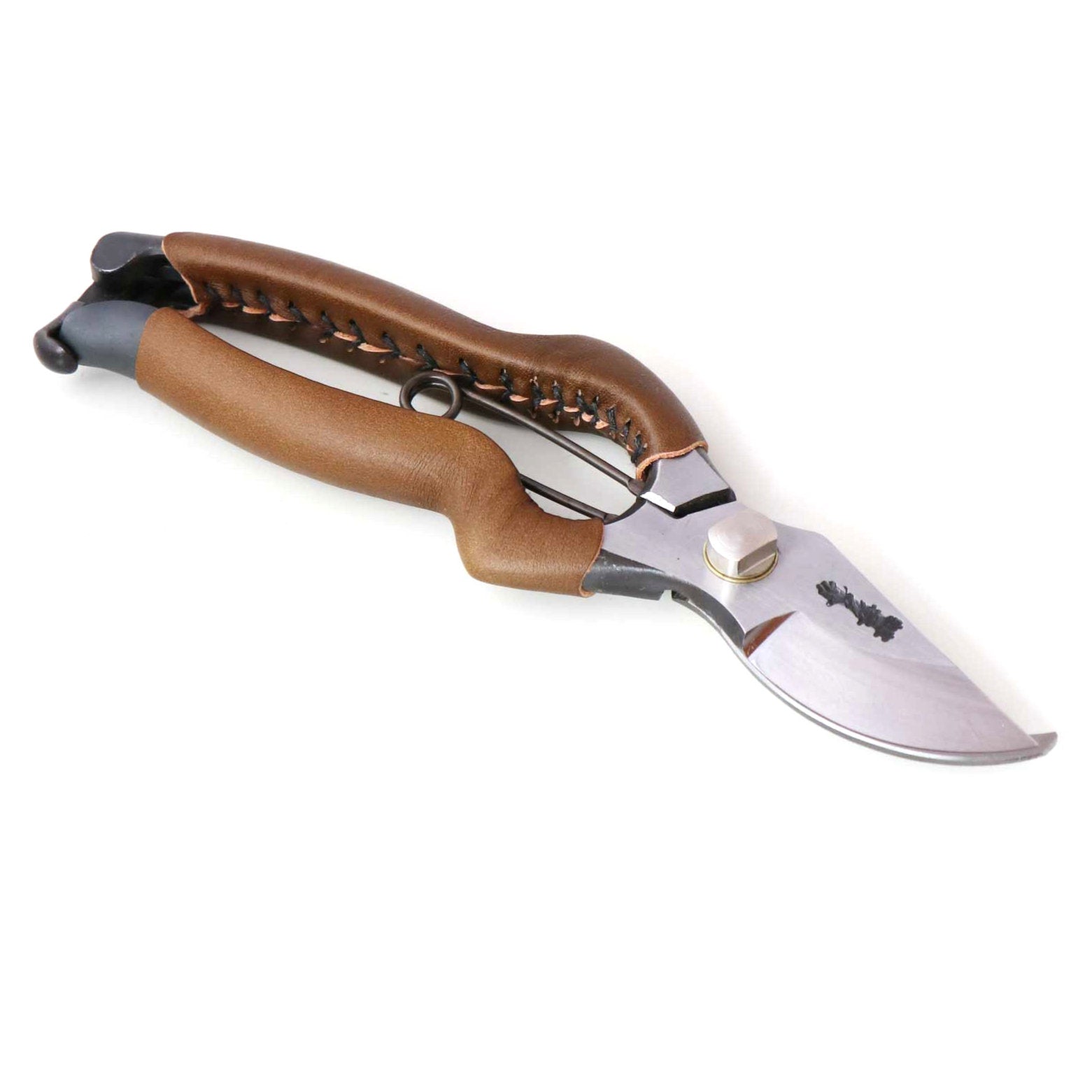 T13-O Pruning Shears, Asymmetrical - Olive Leather Grip