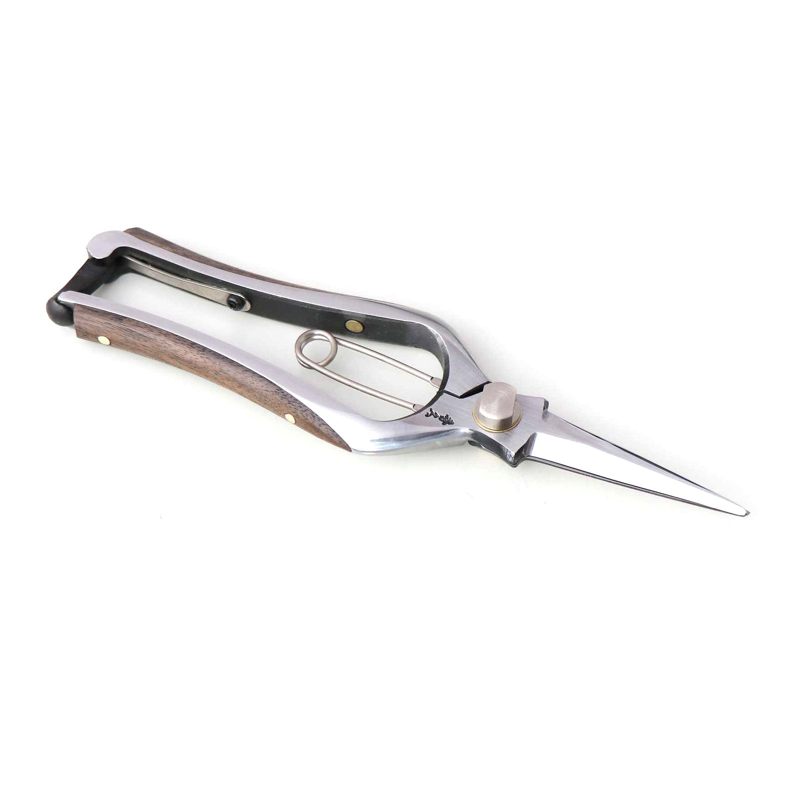 T103 Home & Garden Snips, Symmetrical - Walnut Wood Grip