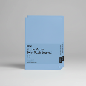 Blue twin pack journal with 'Karst' branding on a white background