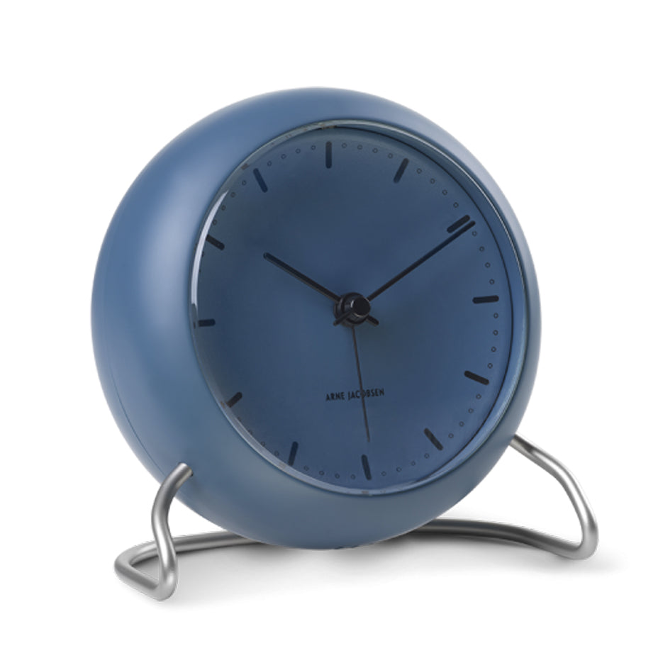 Arne Jacobsen Clocks  City Hall Alarm Clock - Stone Blue