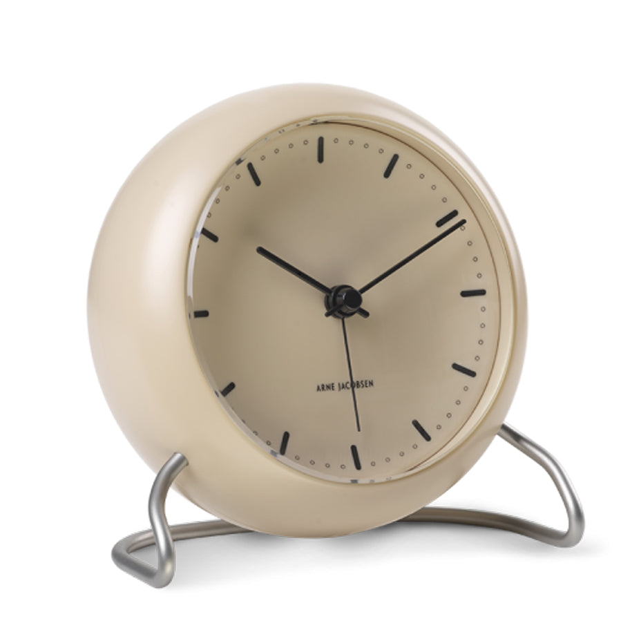 Arne Jacobsen Clocks  City Hall Alarm Clock - Sandy Beige
