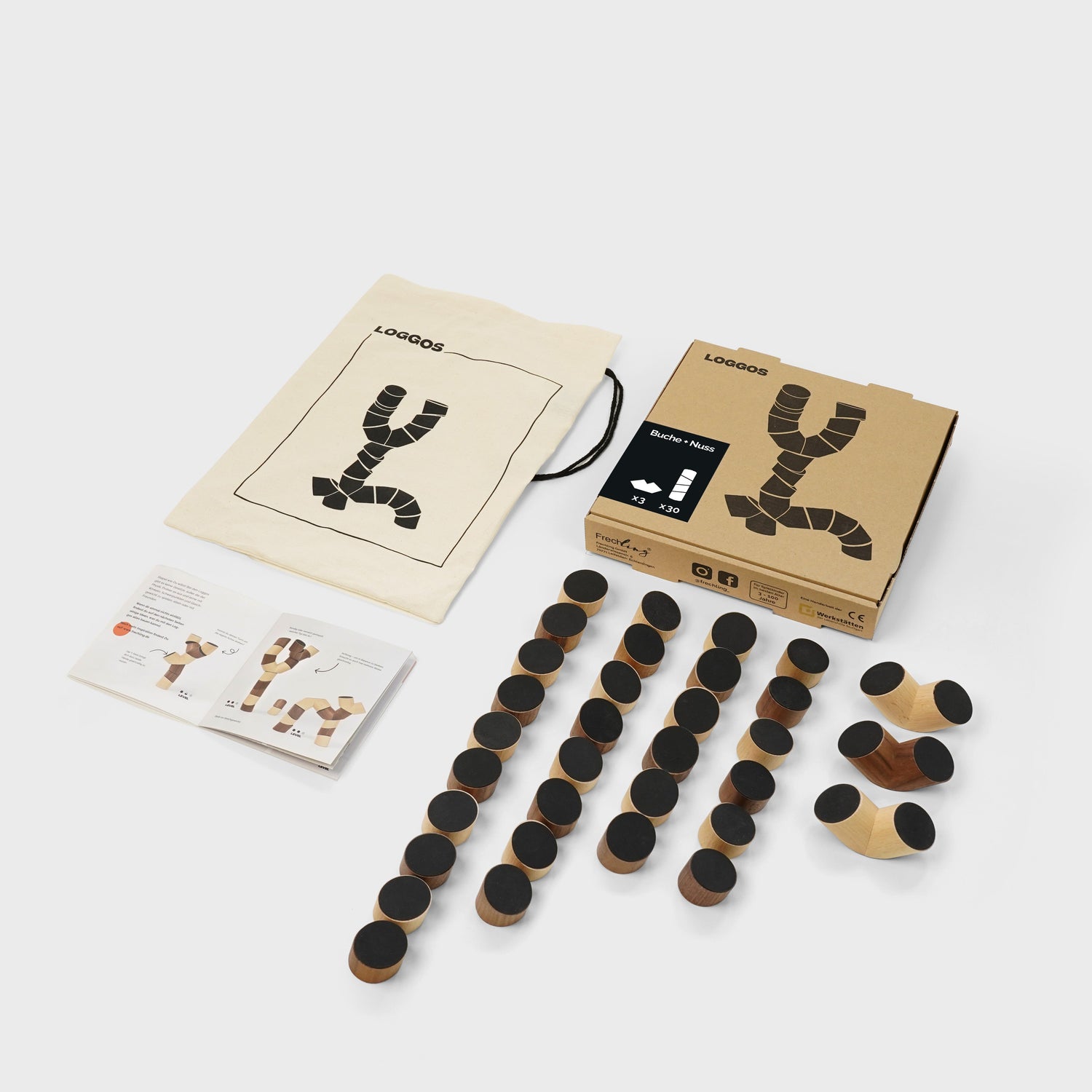 Log Stack Games Loggos Stacking Game Large | AMEICO - Official US Distributor