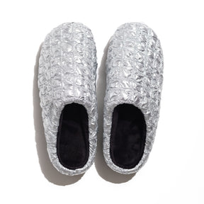SUBU, Fall & Winter Concept Slippers Bumpy Silver, Slippers,
