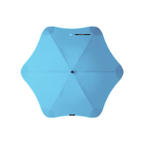 Sky blue umbrella on a white background