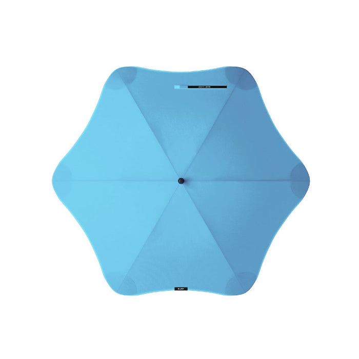 Sky blue umbrella on a white background