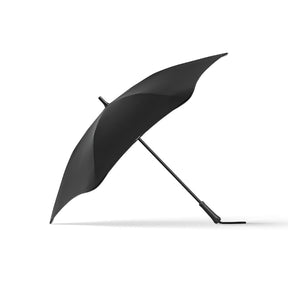 Black umbrella on a white background