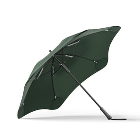 Green umbrella on a white background