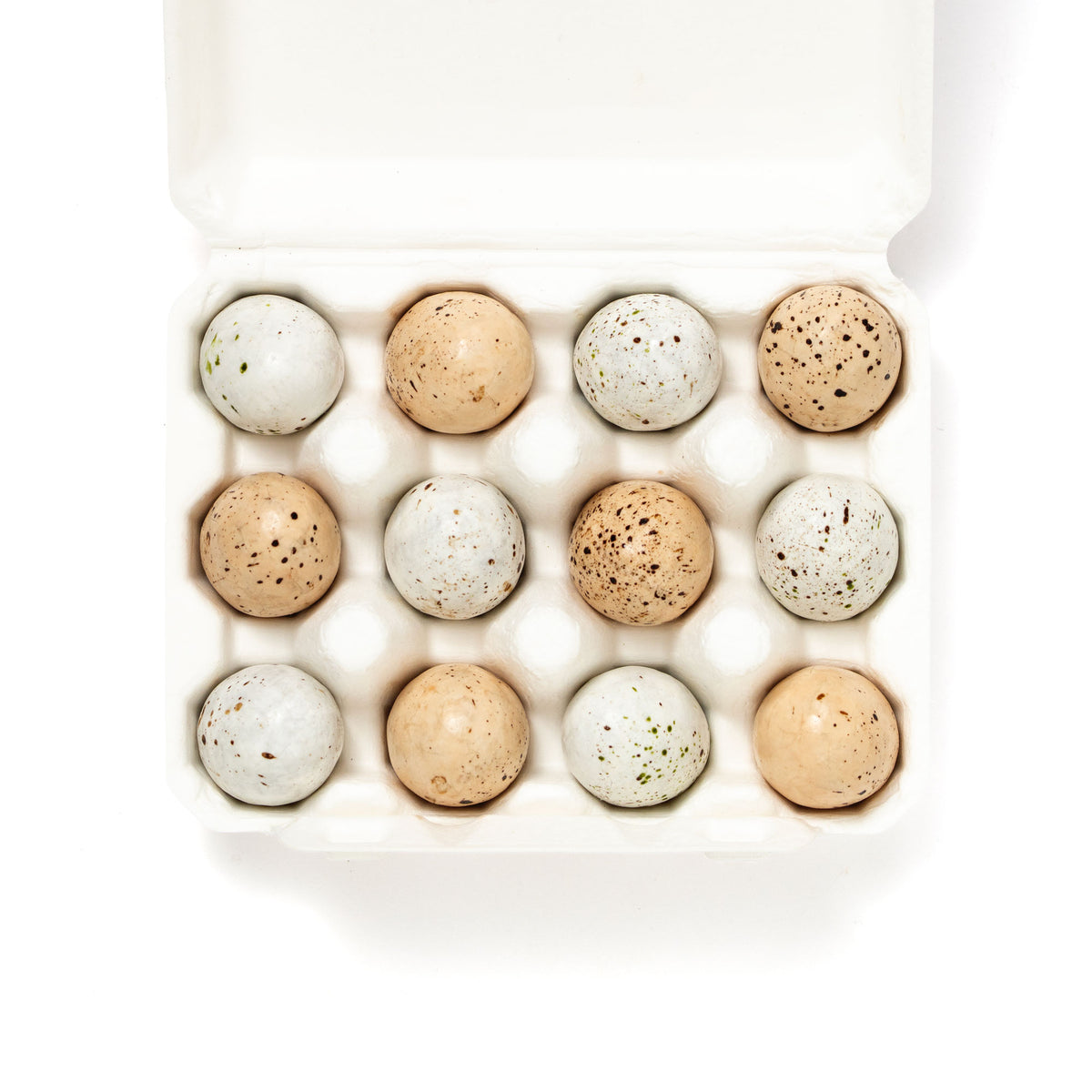 Old Cotswald Legbar Eggs with Assorted Praline and Caramel