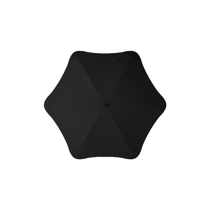 Black umbrella on a white background