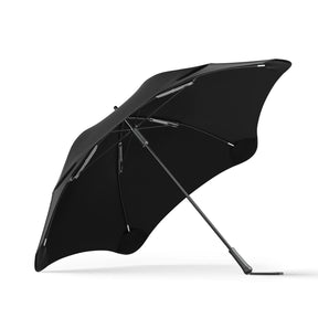 Black umbrella on a white background