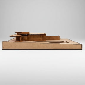 Model of a building on a white background