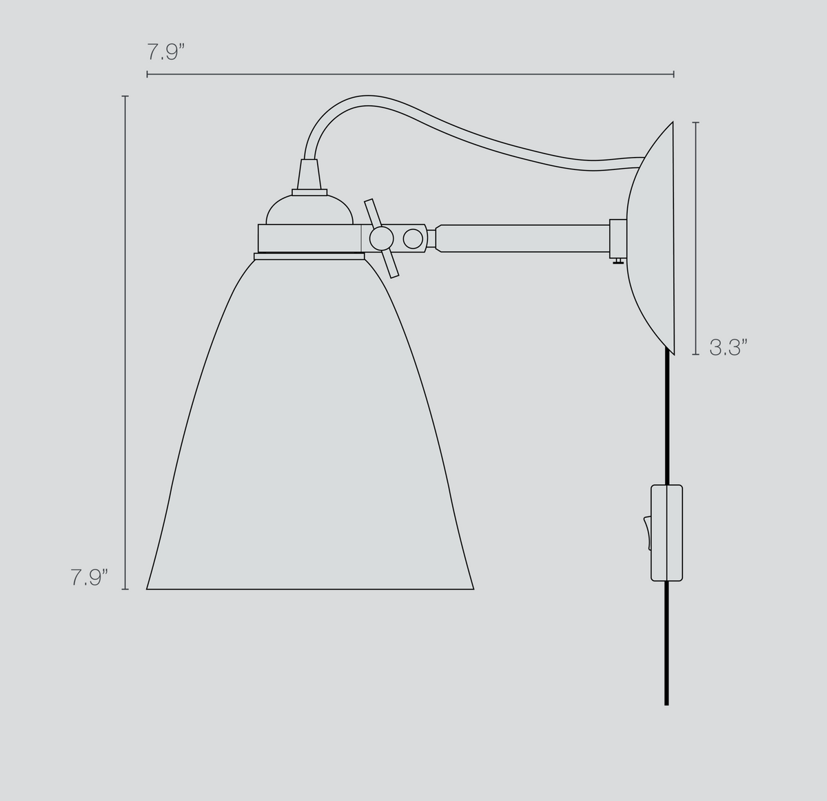 Original BTC, Lighting, Hector, Medium Dome, White