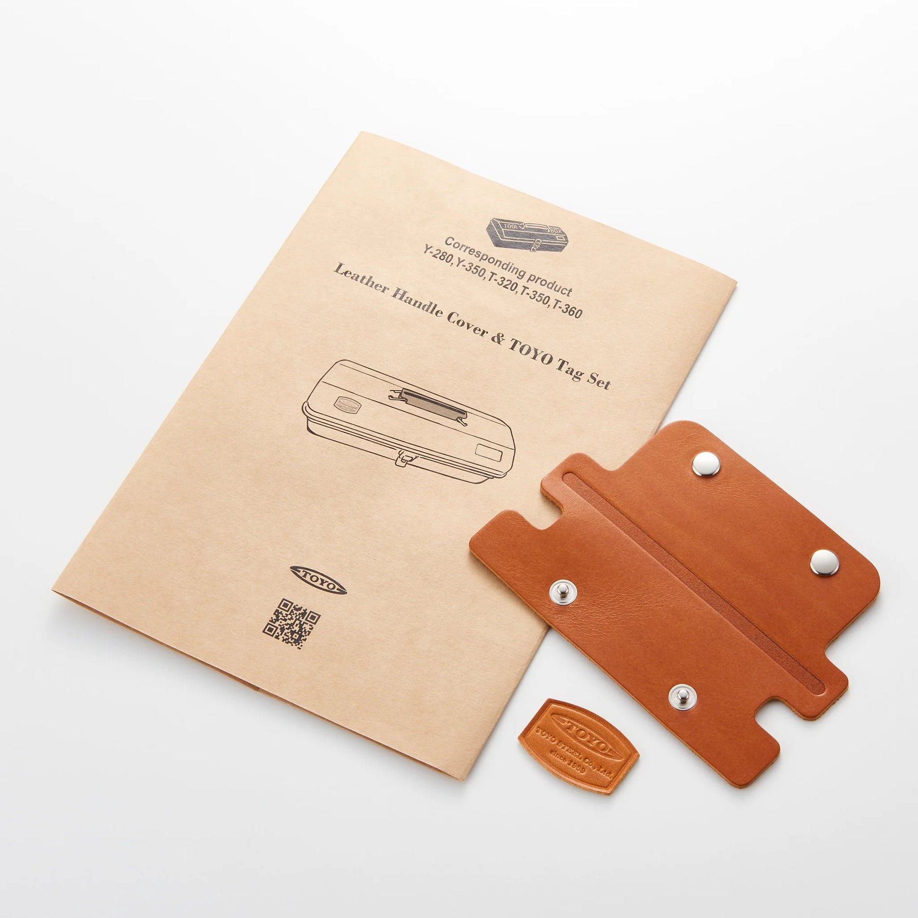 Leather Handle Cover and Tag Set