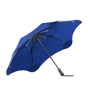 Blue umbrella on a white background