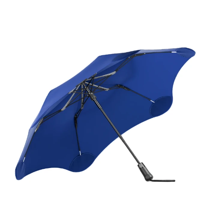 Blue umbrella on a white background