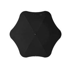 Black umbrella on a white background