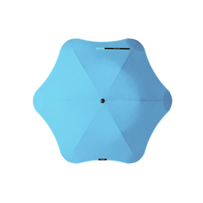 Blue umbrella on a white background