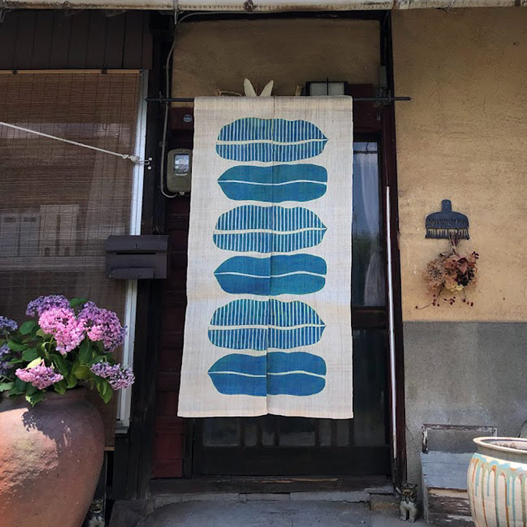 Noboriya, Noren Door Curtain, Banana Leaf Blue, Decorative, Yumi Ishikita,